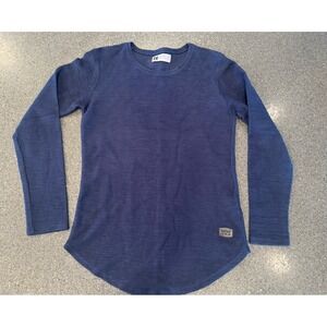 Leif Nelson Navy Blue Casual Pullover Long Sleeve Shirt‎ Medium Thermal
